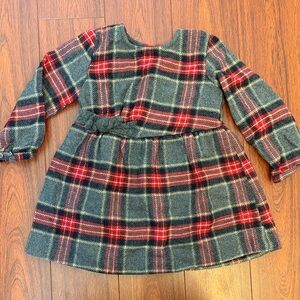 Zara BabyGirl Plaid Long Sleeve Dress